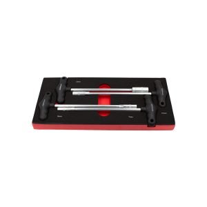 HEX T formos raktų rinkinys KROFTOOLS, 4 vnt