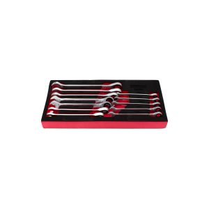 Kombinuotų terkšlinių veržliarakčių rinkinys KROFTOOLS, 8-19 mm, 12 vnt.