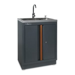 Dviejų durų spintelė su įmontuota kriaukle BETA, C45PRO 2.0 ML
