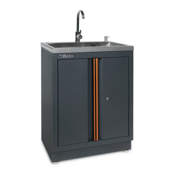 Dviejų durų spintelė su įmontuota kriaukle BETA, C45PRO 2.0 ML